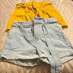 Express Vibrant Yellow Shorts
